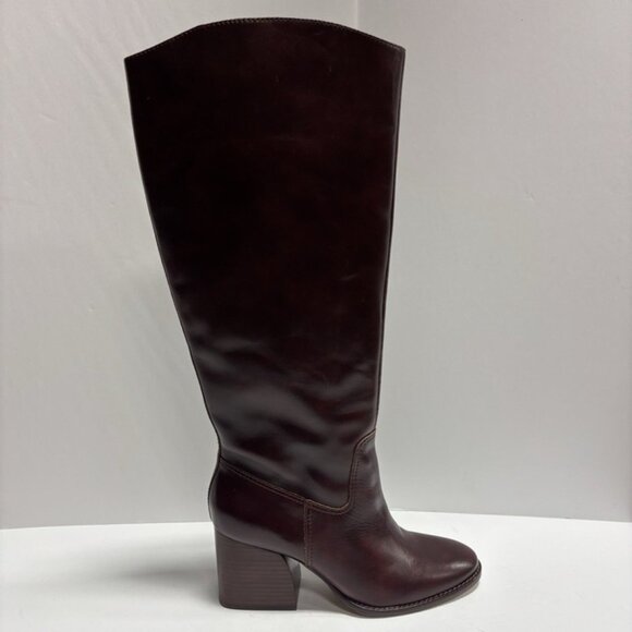 Vince Camuto Burgundy Heeled Boots - Picture 1 of 6